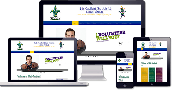 Customised responsive WordPress website created for 12th Caulfield Scout Group