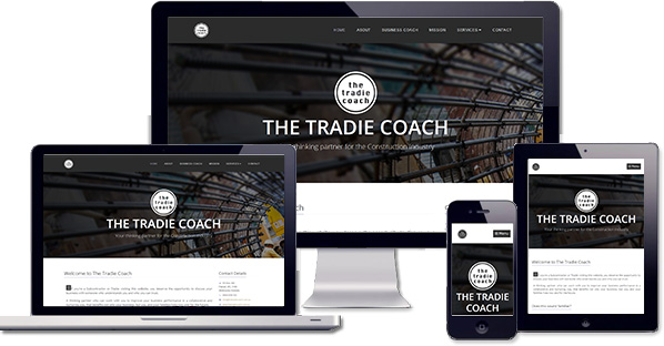 Customised responsive website created for a Tradesmen Coach